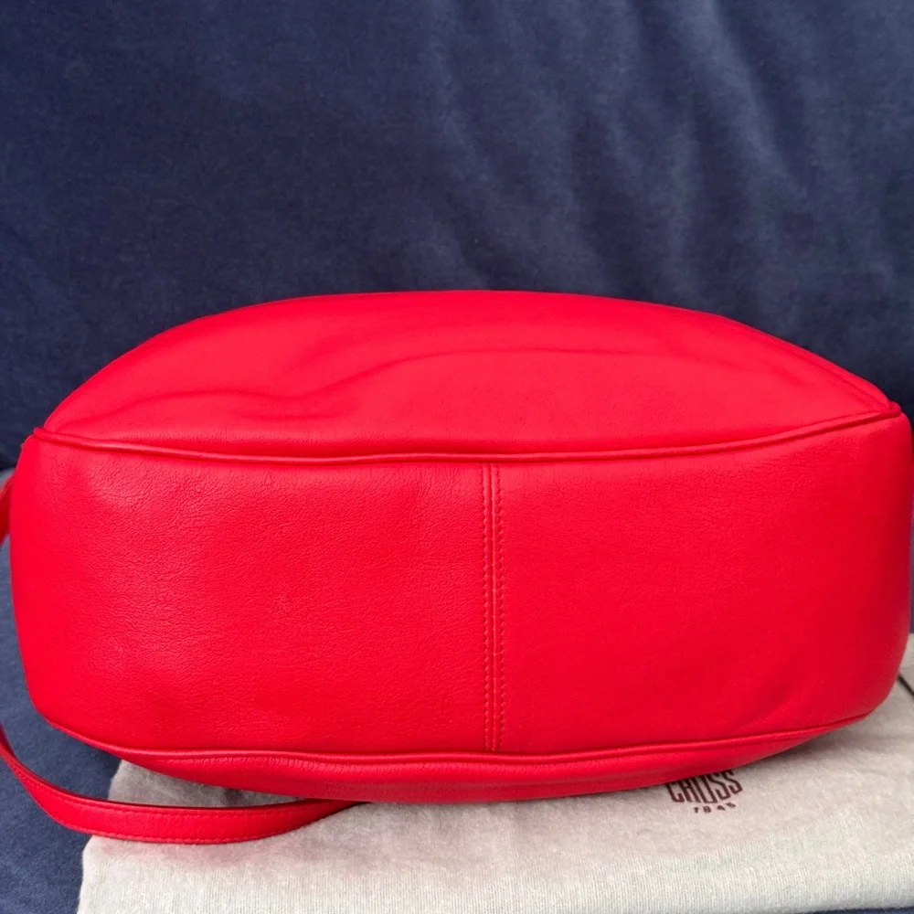 Mark Cross‎ Red Leather Hobo Bag